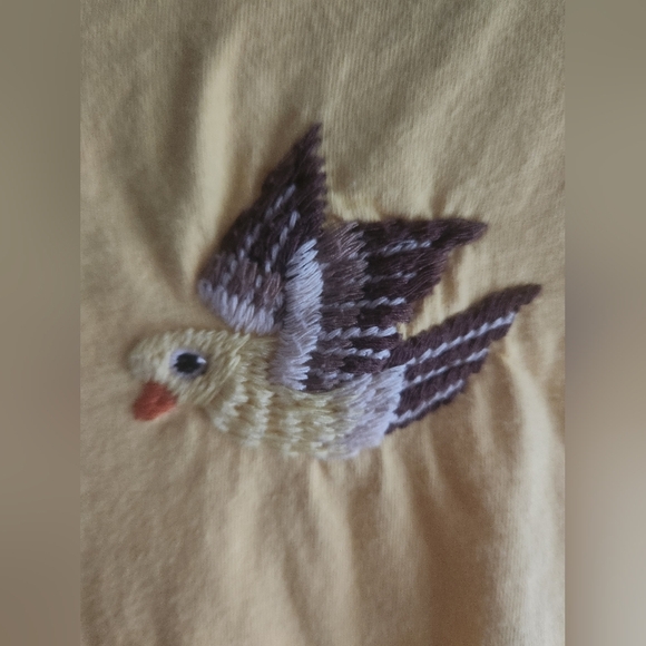 Yellow Summer Open Top With Embroidery Sz Med/Lg - Picture 10 of 12